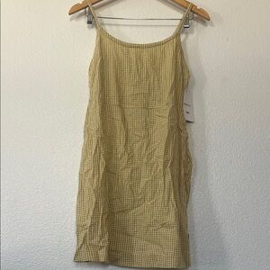RVCA Mustard Checkered Mini Dress
